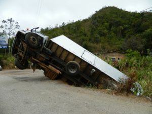 Verunfallter LKW