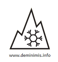 De-Minimis: Reifen mit Bergpiktogramm mit Schneeflocke